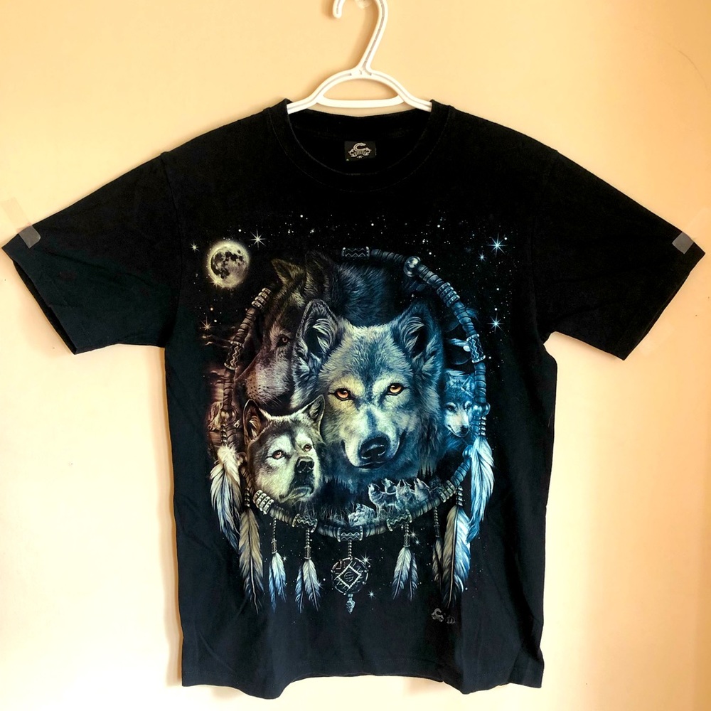 CABALLO BRAND NATIVE/WOLF/DREAMCATCHER GRAPHIC TEE